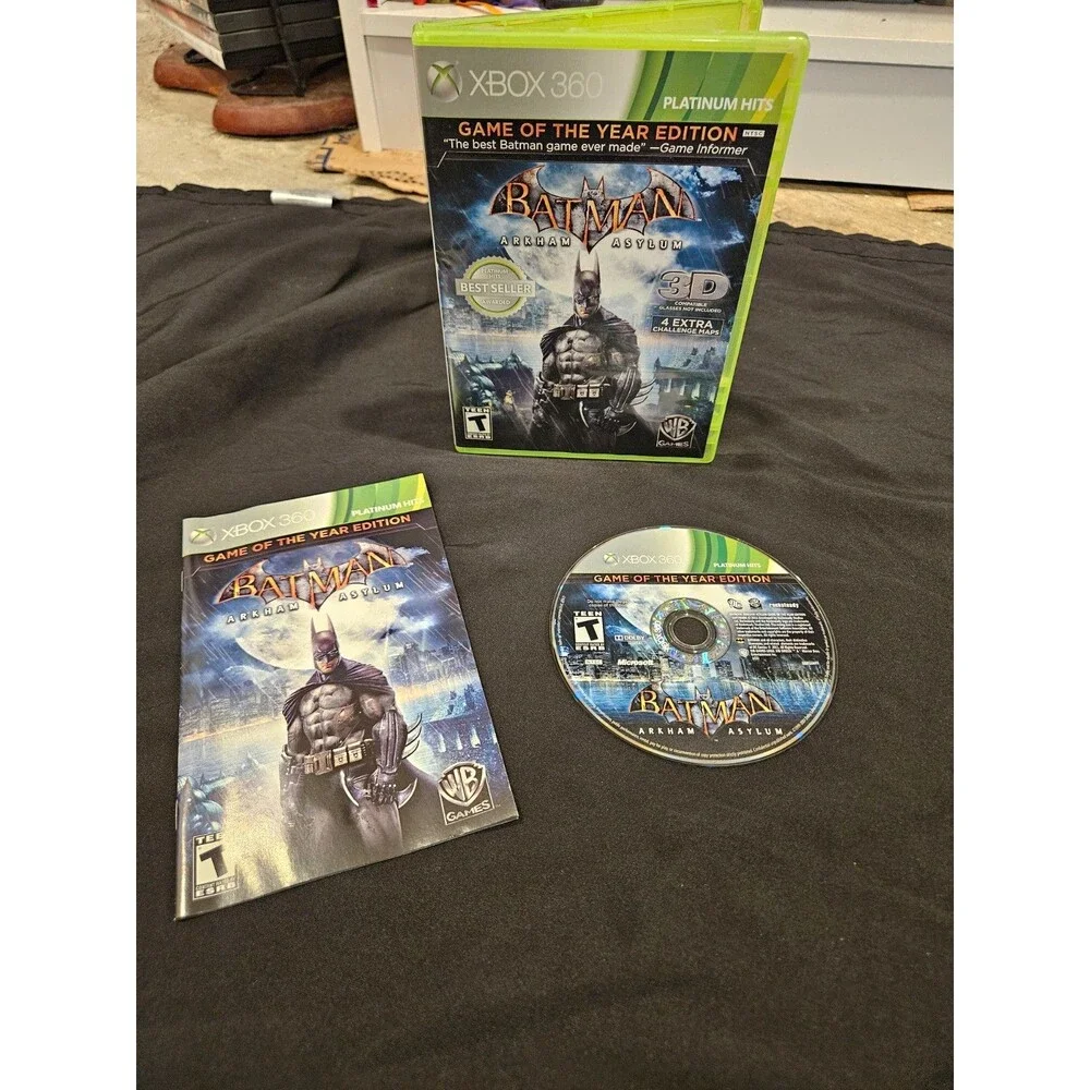 Batman Arkham Asylum Xbox 360 Complete In Box Clean Disc